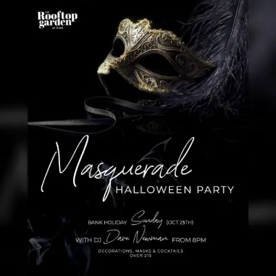 Roof Top Garden in East Drogheda | Halloween Masquerade Party